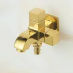 Gold Brass water divider Dual-use Dual-outlet one inlet and two outlet angle valve washing machine Faucet Double Switch GLY29 - Image 4
