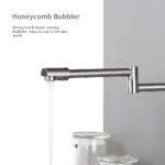 Kitchen Mixer Tap With Sprayer Hot And Cold Stream Wall Mount Pot Filler Faucet Pull Out Two Hole Wholesale Black Hot Sale - Image 3