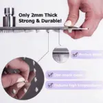 8" 10" 12" Stainless Steel High Pressure Rainfall Shower Head Large Flow Square Pressure Boosting Design Spa Bathroom Showerhead - Image 5