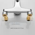 Zinc alloy Basin Faucets Chrome Wall Mounted Hot Cold Water Mixer Tap Dual Spout Single Handle For Bathroom Shower Basin - Image 4