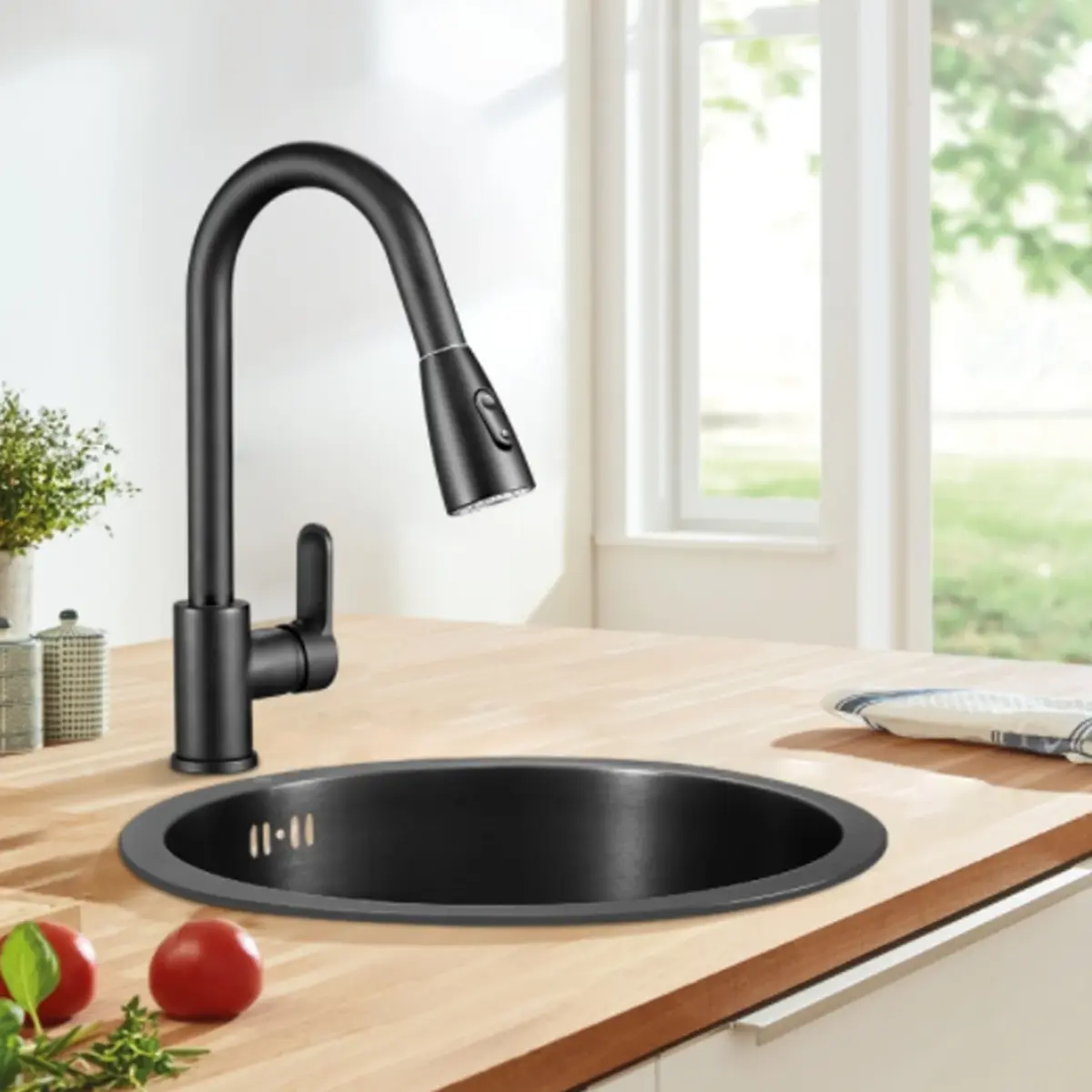 Single Bowl Kitchen Sink Kit Large Capacity Stainless Steel Basin With Drain For Kitchen - Image 1
