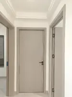 Home Bedroom/Bathroom Door Finished Solid Wood Interior Doors Modern Carbon Crystal Wood - Image 3