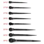 Professional Scaffold Socket Podger Ratchet Wrench Spanner 10-32mm BLK - Image 4