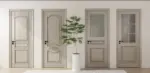 Home Bedroom/Bathroom Door Finished Solid Wood Interior Doors Modern Carbon Crystal Wood - Image 6