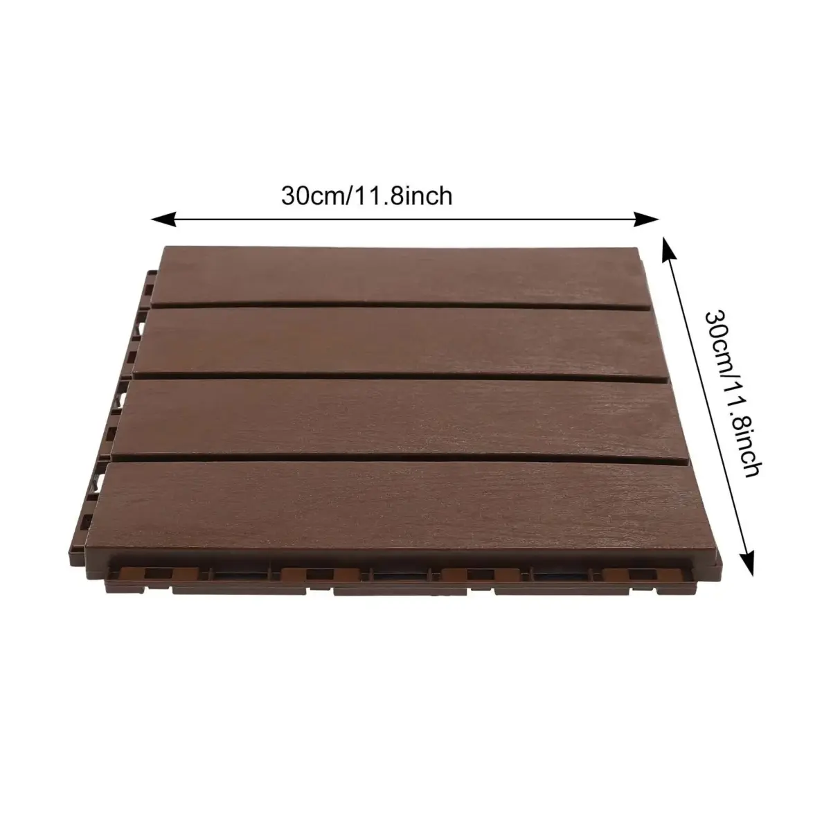 12-Pack Weatherproof Interlocking Deck Tiles Floor Tile 30*30cm Balcony Flooring - Image 4