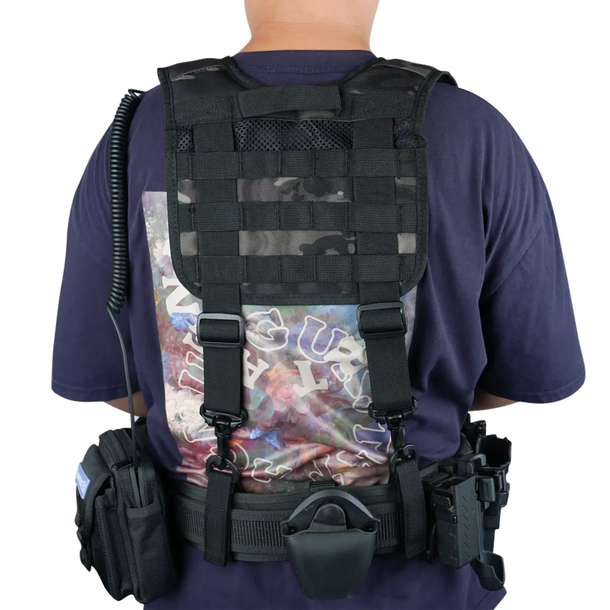 Tactical Police Suspenders for Duty Belt Harness Law Enforcement with Adjustable Strap and 4 Tool Belt Loops - Image 4