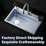 304 Stainless Steel Kitchen Sink Silver Embossed Large Single Slot Home Improvement Multifunction Wash Basin For Kitchen - Image 3