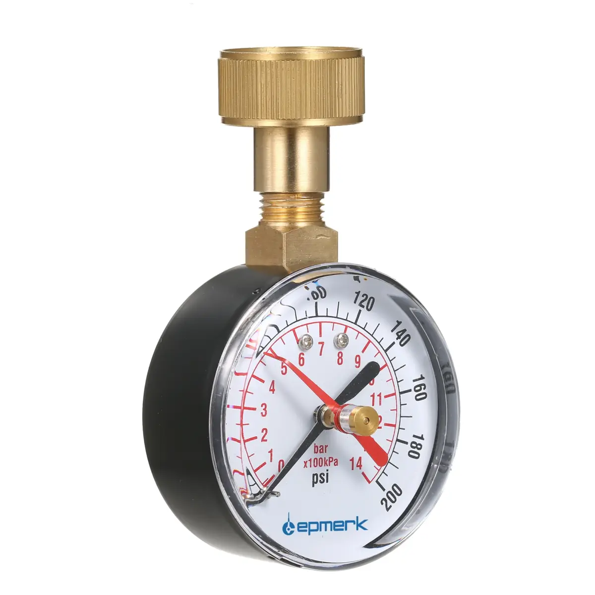 Lepmerk 2- 1/2'' Water Pressure Test Pressure Gauge Gauge 3/4'' Female Hose Thread 0-200 PSI Psi/bar Scale with kPa guidance - Image 5