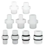 YQBS 1/4" 3/8" 1/2" Male Thread Pipe Connector Fitting Plastic Nylon With Rubber Ring Straight Connect Aquarium RO Water