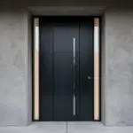 Hot Sale Customized High Quality Modern Wood Grain Front Door Sound Insulated Entrance Doors for House Security Entry Doors - Image 2