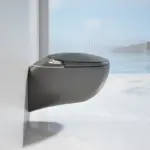ZC25-Bathroom Automatic Commode Inodoros Wc Toilet Bowl Auto Water Closet Smart Ceramic Uv Egg Shape Wall Hung Bidet Toilet