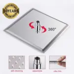 8" 10" 12" Stainless Steel High Pressure Rainfall Shower Head Large Flow Square Pressure Boosting Design Spa Bathroom Showerhead - Image 2