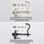 Chrome Black Faucet for Water Filter Faucet with Water Purifier Filter Kitchen Faucet 3 in 1 Mixer Tap Rotating Spout Water Tap - Image 5
