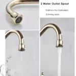 Chrome Black Faucet for Water Filter Faucet with Water Purifier Filter Kitchen Faucet 3 in 1 Mixer Tap Rotating Spout Water Tap - Image 3
