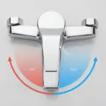 Zinc alloy Basin Faucets Chrome Wall Mounted Hot Cold Water Mixer Tap Dual Spout Single Handle For Bathroom Shower Basin - Image 5