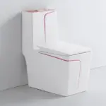 Multicolor Ceramic Sanitary Ware Toilet Square Shape Water Closet Bathroom Elongated Toilet Bowl Floor Mounted One Piece Toilet - Image 4