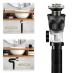 Universal Flip Stainless Steel Washbasin Washbasin Sink Wall Drainage Pipe Kitchen Bathroom Accessories Anti Odor Drainage Pipe - Image 2