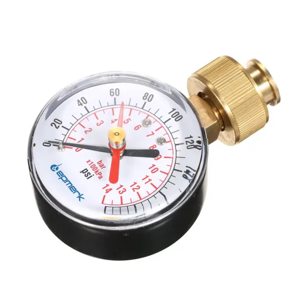 Lepmerk 2- 1/2'' Water Pressure Test Pressure Gauge Gauge 3/4'' Female Hose Thread 0-200 PSI Psi/bar Scale with kPa guidance