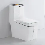 Multicolor Ceramic Sanitary Ware Toilet Square Shape Water Closet Bathroom Elongated Toilet Bowl Floor Mounted One Piece Toilet - Image 2
