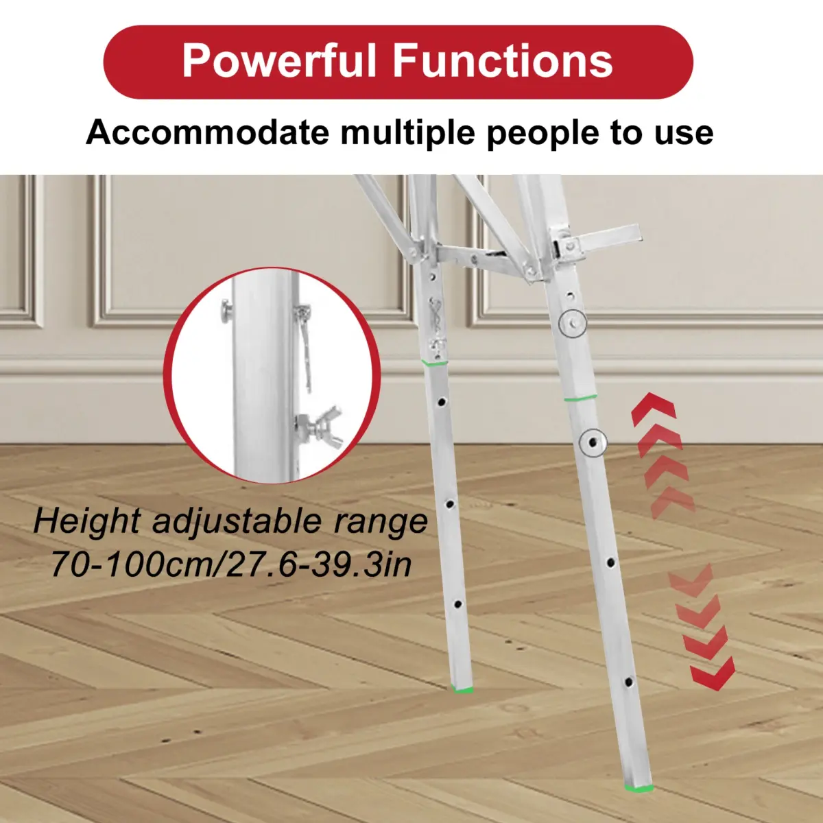 Portable Steel Scaffolding, Folding Non-Slip Work Platform for Drywall, Cleaning RV - Image 5
