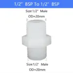 YQBS 1/4" 3/8" 1/2" Male Thread Pipe Connector Fitting Plastic Nylon With Rubber Ring Straight Connect Aquarium RO Water - Image 3