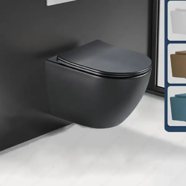 Wall-mounted Smart Toilet Ceramic Slow-drop Cover Toilets Intelligent Saving Space Toilet Bowl Home Hotel P-trap Hanging Toilets