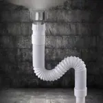 White 1-Pack Expandable Flexible Kitchen Sink Sewer Pipe Bathroom Drains Tube Wash Basin Plumbing Rainwater Down Spout Hose - Image 2