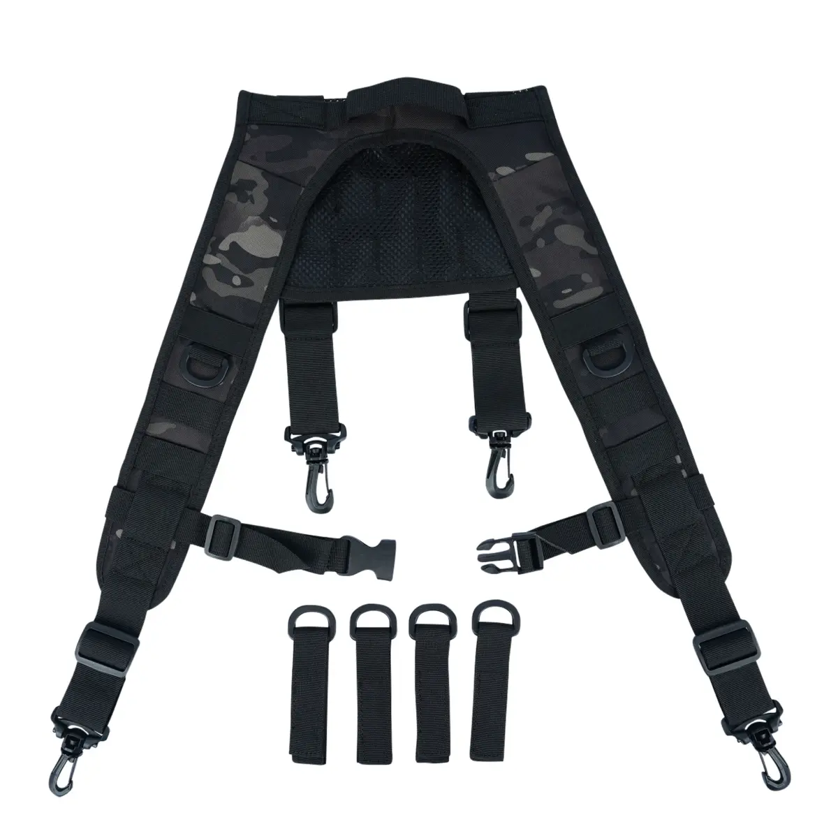 Tactical Police Suspenders for Duty Belt Harness Law Enforcement with Adjustable Strap and 4 Tool Belt Loops - Image 1