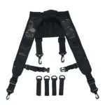 Tactical Police Suspenders for Duty Belt Harness Law Enforcement with Adjustable Strap and 4 Tool Belt Loops