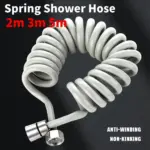 2m 3m 5m Spring Shower Hose Meters Water Plumbing Hose Plastic Bathroom Water Toilet Bidet Sprayer Telephone Line soft Hoses - Image 2