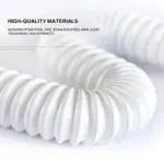 White 1-Pack Expandable Flexible Kitchen Sink Sewer Pipe Bathroom Drains Tube Wash Basin Plumbing Rainwater Down Spout Hose - Image 3