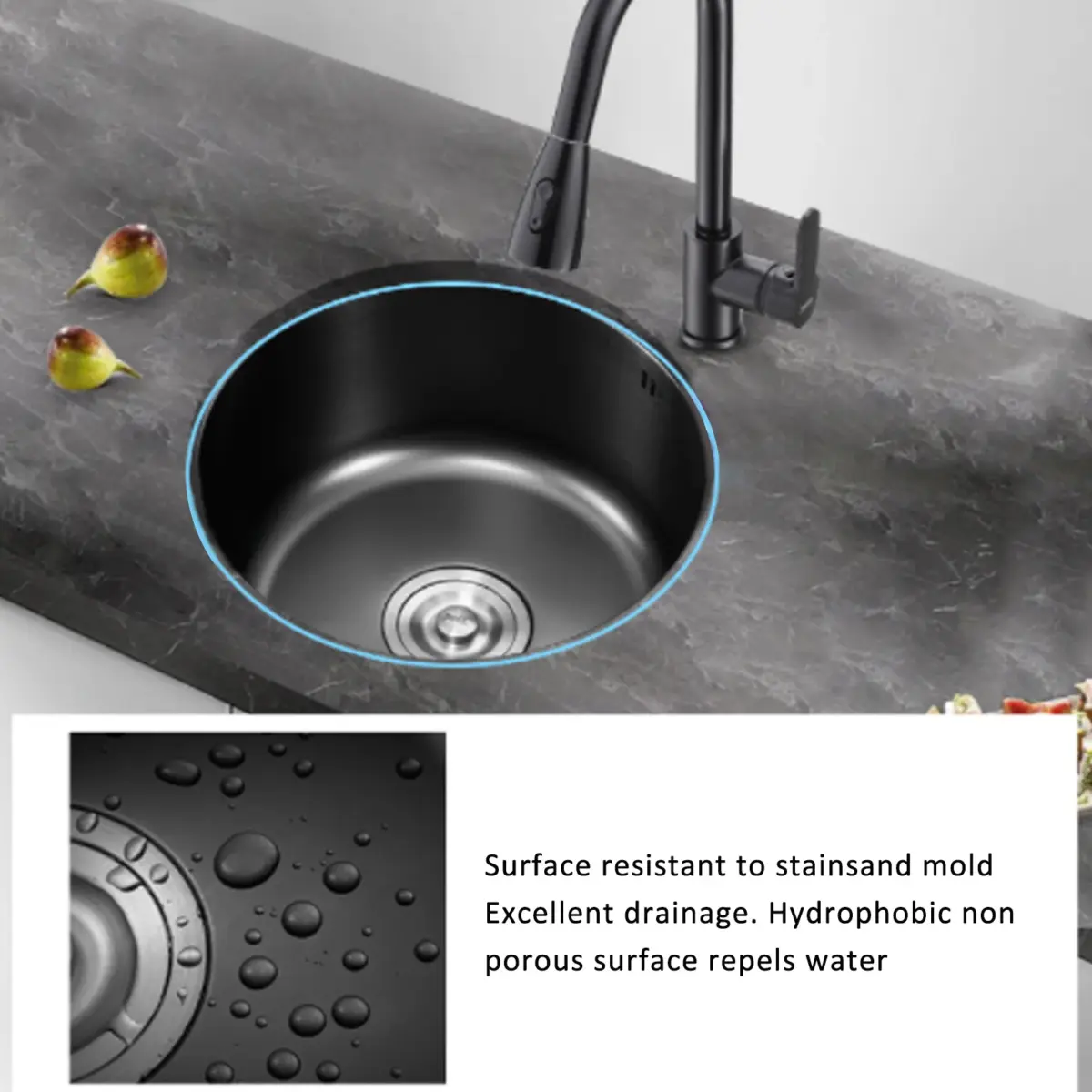 Single Bowl Kitchen Sink Kit Large Capacity Stainless Steel Basin With Drain For Kitchen - Image 4
