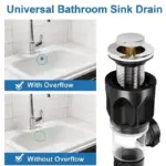 Universal Flip Stainless Steel Washbasin Washbasin Sink Wall Drainage Pipe Kitchen Bathroom Accessories Anti Odor Drainage Pipe - Image 4