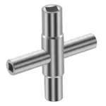 4 In 1 Universal Faucet Wrench Square Key Plumber Bathroom Wrench 6.5/7/8/9mm for Gas Electric Meter Cabinets Bleed Radiators - Image 3