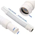 White 1-Pack Expandable Flexible Kitchen Sink Sewer Pipe Bathroom Drains Tube Wash Basin Plumbing Rainwater Down Spout Hose - Image 5