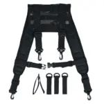 Tactical Police Suspenders for Duty Belt Harness Law Enforcement with Adjustable Strap and 4 Tool Belt Loops - Image 2