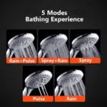 High Quality 5 Modes Round Rain Shower Head with Hose Sets Shower Holder for Bathroom Shower Accessories Douche - Image 4