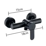 304 Stainless Steel Bathroom Shower Faucet Wall Mounted Triple Tub Faucet Hot and Cold Water Mixing Valve Faucet with G1/2 Inch - Image 6