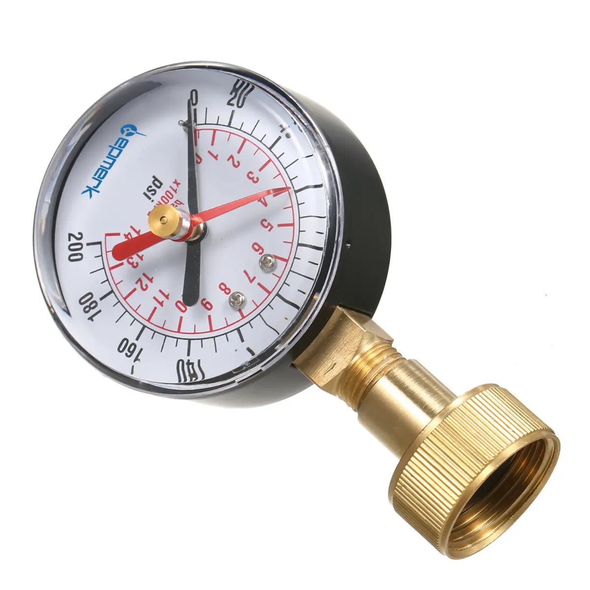 Lepmerk 2- 1/2'' Water Pressure Test Pressure Gauge Gauge 3/4'' Female Hose Thread 0-200 PSI Psi/bar Scale with kPa guidance - Image 4