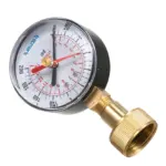 Lepmerk 2- 1/2'' Water Pressure Test Pressure Gauge Gauge 3/4'' Female Hose Thread 0-200 PSI Psi/bar Scale with kPa guidance - Image 4