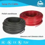 BLUSUNSOLAR 40meters/Set 1x4/6mm2 Solar Cable Wholesale Solar Wire for Solar Power Connector,12 /10AWG PV Cable 20 Red+20 Black - Image 6
