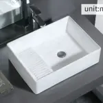 Ceramic Table Sink Countertop Wash Basin Bathroom Balcony Above Counter Vessel Sink Apartment Lavatory Vanity Sink Basin Bowl
