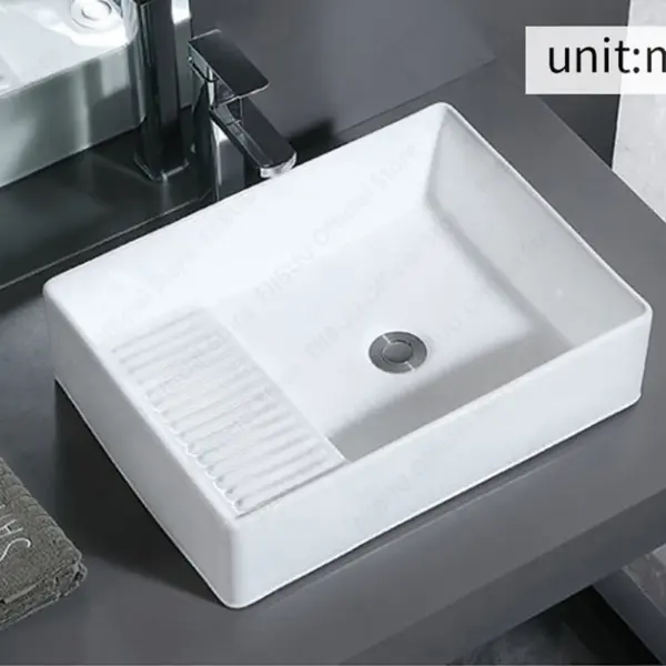 Ceramic Table Sink Countertop Wash Basin Bathroom Balcony Above Counter Vessel Sink Apartment Lavatory Vanity Sink Basin Bowl