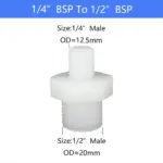 YQBS 1/4" 3/8" 1/2" Male Thread Pipe Connector Fitting Plastic Nylon With Rubber Ring Straight Connect Aquarium RO Water - Image 5