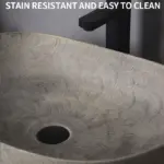 Ceramic Table Sink Oval Bathroom Vessel Sink Bowl Above Counter Art Basin Lavatory Balcony Vanity Sink Countertop Washing Basin - Image 5