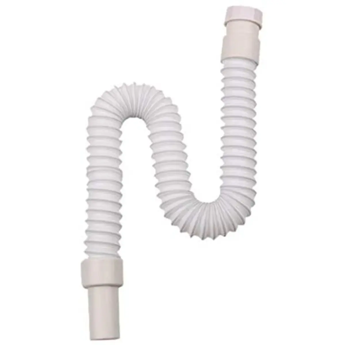 White 1-Pack Expandable Flexible Kitchen Sink Sewer Pipe Bathroom Drains Tube Wash Basin Plumbing Rainwater Down Spout Hose - Image 1