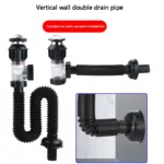 Universal Flip Stainless Steel Washbasin Washbasin Sink Wall Drainage Pipe Kitchen Bathroom Accessories Anti Odor Drainage Pipe - Image 3