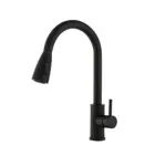 Stainless Steel Lead-Free Environmentally Friendly Kitchen Composite Pull-Out Faucet (Black) With Second Level Water Outlet - Image 5