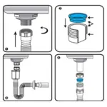 White 1-Pack Expandable Flexible Kitchen Sink Sewer Pipe Bathroom Drains Tube Wash Basin Plumbing Rainwater Down Spout Hose - Image 6