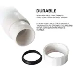 White 1-Pack Expandable Flexible Kitchen Sink Sewer Pipe Bathroom Drains Tube Wash Basin Plumbing Rainwater Down Spout Hose - Image 4